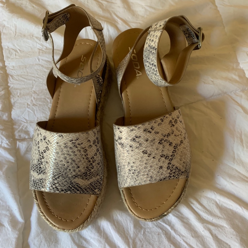 Soda | Snake Skin Platform sandals
